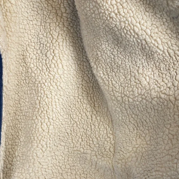 Raritan Sportswear 70s Denim Chore Coat Sherpa (faux shearling) Lining Sz 36 - Picture 10 of 12